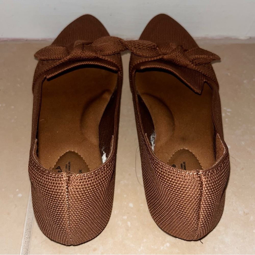 Light Brown Woven Flats - Picture 3 of 6